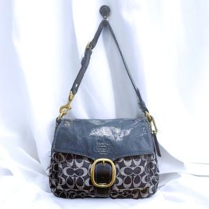 Vintage COACH Bleecker Blue Denim Canvas Shoulder Bag